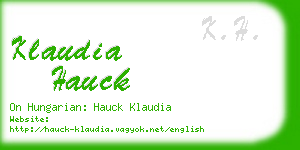 klaudia hauck business card